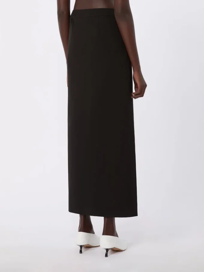 Jupe longue en coton, noire Jupe longue en coton, noire