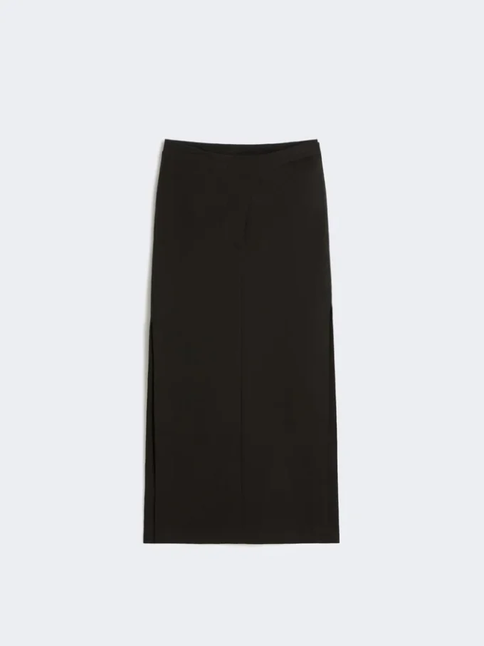Jupe longue en coton, noire Jupe longue en coton, noire