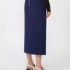 Jupe longue en laine Double Face, bleu outremer Jupe longue en laine Double Face, bleu outremer
