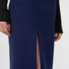 Jupe longue en laine Double Face, bleu outremer Jupe longue en laine Double Face, bleu outremer