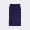 Jupe longue en laine Double Face, bleu outremer Jupe longue en laine Double Face, bleu outremer