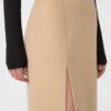 Jupe longue en laine Double Face, couleur caramel Jupe longue en laine Double Face, couleur caramel