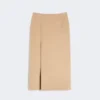 Jupe longue en laine Double Face, couleur caramel Jupe longue en laine Double Face, couleur caramel