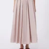 Jupe longue en taffetas, rose antique Jupe longue en taffetas, rose antique