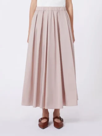Jupe longue en taffetas, rose antique