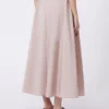 Jupe longue en taffetas, rose antique Jupe longue en taffetas, rose antique
