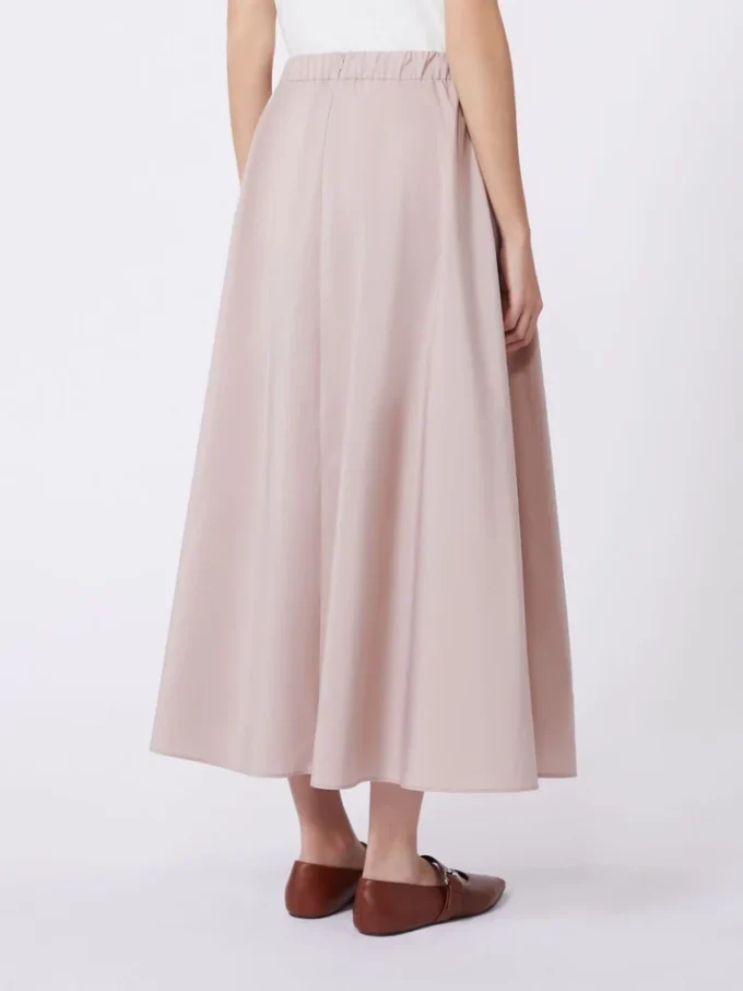Jupe longue en taffetas, rose antique Jupe longue en taffetas, rose antique