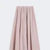 Jupe longue en taffetas, rose antique Jupe longue en taffetas, rose antique
