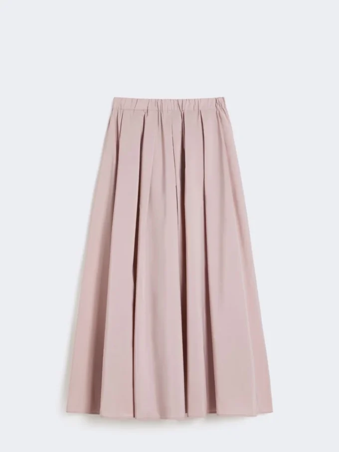 Jupe longue en taffetas, rose antique Jupe longue en taffetas, rose antique