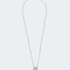 Long collier avec grand pendentif en forme de sac Pasticcino, argent Long collier avec grand pendentif en forme de sac Pasticcino, argent
