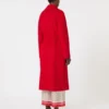 Long manteau en laine, cachemire et soie, rouge Long manteau en laine, cachemire et soie, rouge