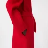 Long manteau en laine, cachemire et soie, rouge Long manteau en laine, cachemire et soie, rouge
