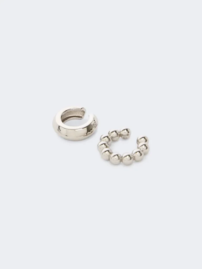Lot de deux boucles d’oreilles, argent Lot de deux boucles d’oreilles, argent