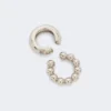 Lot de deux boucles d’oreilles, argent Lot de deux boucles d’oreilles, argent