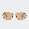 Lunettes de soleil carrées, couleur camel Lunettes de soleil carrées, couleur camel