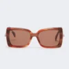 Lunettes de soleil carrées, couleur rouille Lunettes de soleil carrées, couleur rouille
