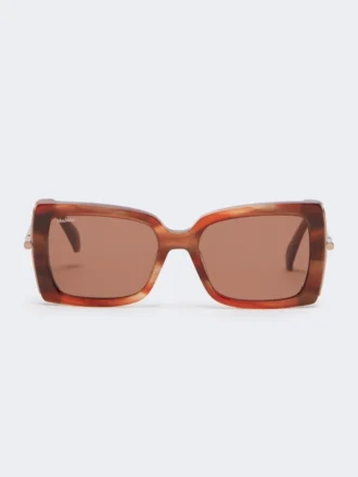 Lunettes de soleil carrées, couleur rouille