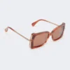 Lunettes de soleil carrées, couleur rouille Lunettes de soleil carrées, couleur rouille