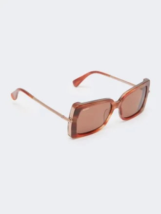 Lunettes de soleil carrées, couleur rouille