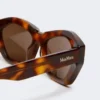 Lunettes de soleil carrées et audacieuses, brun bronze fauve