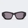 Lunettes de soleil carrées et audacieuses, noires Lunettes de soleil carrées et audacieuses, noires