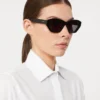 Lunettes de soleil carrées et audacieuses, noires Lunettes de soleil carrées et audacieuses, noires