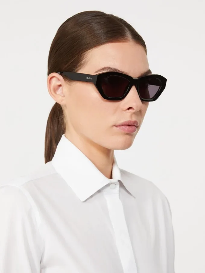 Lunettes de soleil carrées et audacieuses, noires Lunettes de soleil carrées et audacieuses, noires