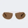 Lunettes de soleil carrées, marron Lunettes de soleil carrées, marron