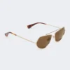 Lunettes de soleil carrées, marron Lunettes de soleil carrées, marron