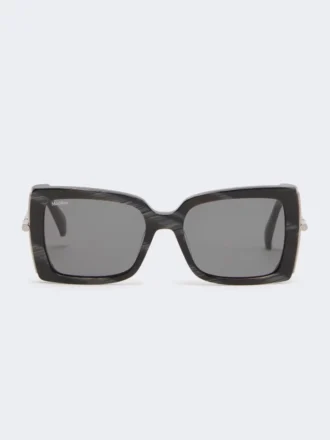 Lunettes de soleil carrées, noires