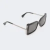 Lunettes de soleil carrées, noires Lunettes de soleil carrées, noires