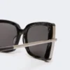Lunettes de soleil carrées, noires Lunettes de soleil carrées, noires