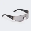 Lunettes de soleil de type « shield », noires Lunettes de soleil de type « shield », noires