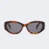 Lunettes de soleil ovales, brun bronze fauve Lunettes de soleil ovales, brun bronze fauve
