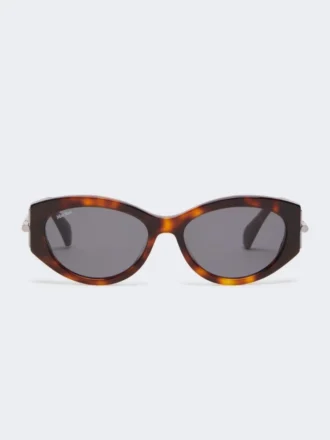 Lunettes de soleil ovales, brun bronze fauve