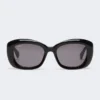 Lunettes de soleil ovales oversize, noires Lunettes de soleil ovales oversize, noires