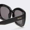 Lunettes de soleil ovales oversize, noires Lunettes de soleil ovales oversize, noires
