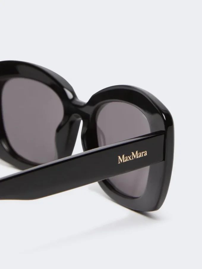 Lunettes de soleil ovales oversize, noires Lunettes de soleil ovales oversize, noires