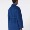 Manteau cache-cœur camel, bleu de Chine Manteau cache-cœur camel, bleu de Chine