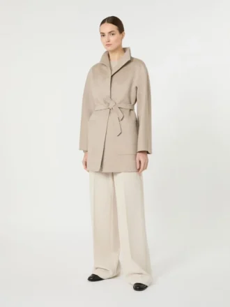 Manteau cache-cœur camel, sable