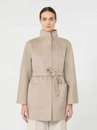 Manteau cache-cœur camel, sable