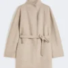 Manteau cache-cœur camel, sable Manteau cache-cœur camel, sable