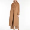 Manteau cache-cœur en laine drapée, couleur camel Manteau cache-cœur en laine drapée, couleur camel