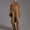 Manteau-cardigan midi en cachemire, couleur camel Manteau-cardigan midi en cachemire, couleur camel