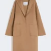 Manteau-cardigan midi en cachemire, couleur camel Manteau-cardigan midi en cachemire, couleur camel