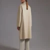 Manteau-cardigan midi en cachemire, couleur sable Manteau-cardigan midi en cachemire, couleur sable