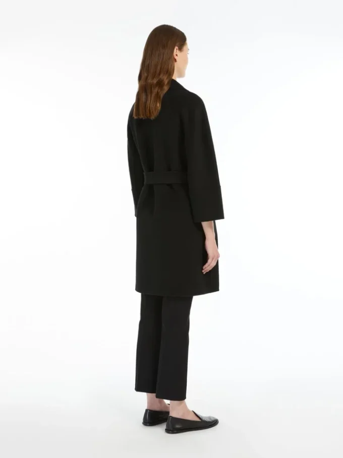Manteau court en laine Double Face, noir Manteau court en laine Double Face, noir