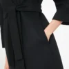 Manteau court en laine Double Face, noir Manteau court en laine Double Face, noir