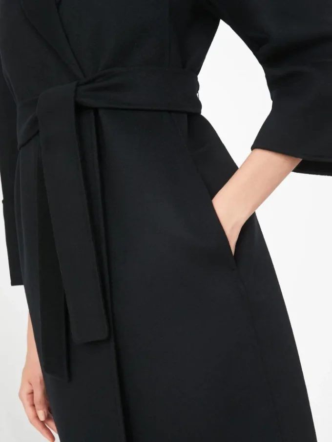 Manteau court en laine Double Face, noir Manteau court en laine Double Face, noir