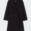 Manteau court en laine Double Face, noir Manteau court en laine Double Face, noir